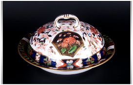 Royal Crown Derby Lidded Muffin Dish, Date 1884. Printed Mark to Underside. Excellent Condition.