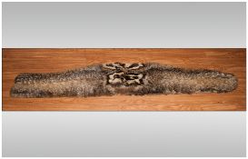 Rough Haired Big Cat Fur Stole, comprising two full length panels of the fur,