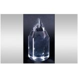 Hoya Crystal - Faceted Pencil Paperweight. Stands 5.25 Inches High, Mint Condition with Original