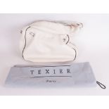 Texier French Designer Handbag Beige Leather With Original Dust Bag