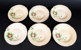 Set Of Six Carltonware Australian Pattern Primrose Tea Plates.