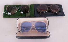Three Designer Sunglasses comprising Mary Quant Retro Sunglasses, Jaeger Original Sunglasses with