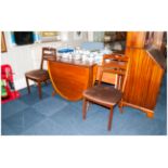 Nathan Furniture 2 Dining Room Chairs Together With A Drop Leaf Dining Table