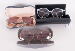 Three Designer Sunglasses comprising Cazal German Designer glasses, Yves Saint Laurent  and