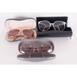 Three Designer Sunglasses comprising Cazal German Designer glasses, Yves Saint Laurent  and