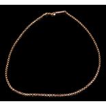 Antique 9ct Gold Belcher Chain. Marked 9ct. 5.9 grams. Length 17 Inches.