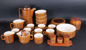 Hornsea Pottery Part Tea Service comprising cups, saucers, tea pot, cruet set, side plates etc. (