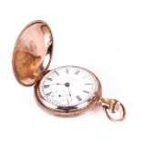 Elgin National Watch Co. Large Gold Plated Full Hunter Pocket Watch Ajusted 4786361 white dial,