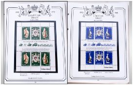 Coronation Anniversary Stamp Albums, containing mint & used commonwealth stamps.