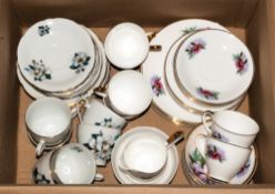 Collection Of Part Tea Sets comprising cups, saucers, side plates, dishes, milk jug, sugar bowls