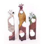 3 Farmyard Fun By Artforum Sculptures, Daisy Medium Cow, Winifred Small Cow And Gertrude AF