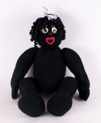 A Rare Black Doll By Exclusive Bears By Zena Arts Made With Harris Tweed, Hand Woven In The Outer