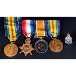 WW1 Medals. Trio Awarded To 200898 SJT W LYNCH E LAN R Comprising 1914-1918 George V War Medal,