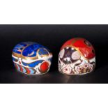 Royal Crown Derby Paperweight ( 2 ) In Total. 1/ Lady Bird 2 Spot, Gold Stopper, 1st Quality 1997 2/