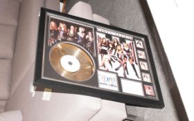 Girls Aloud Framed Golden Disc Record ' Out of Control ' with a Photographic Montage, Framed