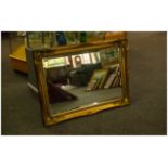 Overmantle Rectangular Mirror with gilt frame. Traditional design.