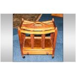 Reproduction Mahogany Canterbury, with Slatted Divisions and Carrying Handle, with One Single
