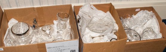 Large Collection Of Glassware comprising various rose bowls, drinking glasses etc.