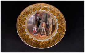 Victorian Prattware Cabinet Plate, Circa 1850's. 9.5'' in diameter.