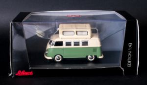 Schuco Ltd Edition 1/43 Scale Diecast Model Volkswagen T1 Camping Bus. Art Nr.03089, With Glass