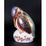 Royal Crown Derby Paperweight ' Kingfisher ' Gold Stopper. Date 2001.  1st Quality and Mint