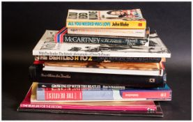 13 Various Beatles Books with the beatles, The Beatles of A to Z, Yesterday, Growing Up With The