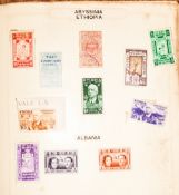 Pair Of Simplex Stamp Albums with rest of world stamps from A&E, Many Better Stamps.