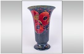 Moorcroft 'Pomegranate and Berries' Pattern Trumpet Vase, the traditional fruit pattern around the