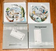 Set Of Four Wedgwood Series Plates, Boxed.