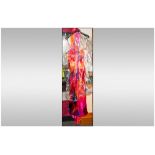 Evening Dress Inspirato Multi Coloured With Matching Shawl, Size 10