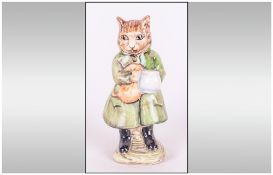 Beswick Beatrix Potter Figure ' Simpkin ' - Green Coat. Back Stamp BP3B. Beswick Num.2508. Height