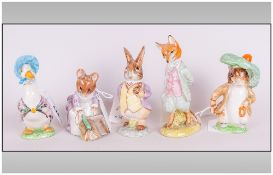 Beswick Beatrix Potter Figure's ( 5 ) In Total. 1/ Hunca Munca Sweeping - Small. BP3B. 2/ Jemima