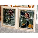 A Very Fine Hand Made Pair of Leaded Glass - Framed Mirrors by Mike Lees. The Design Inspired by
