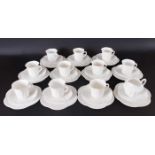 Shelley 39 Piece White Tea Service Including 10 Trios, 2 Sandwich Plates, 2 Side Plates, 1 Milk Jug,