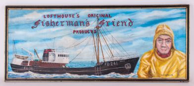 Keith Sutton An Unusual Advertising OIl on Canvas by Local Fleetwood Artist. The painting depicts an