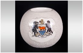 W. Moorcroft Circular Match Striker Made For E.M Staniland Oxford. Decorated With The City of