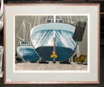 Graham Clark - Artist Signed Ltd and Numbered Wood Block / Lino Print, Num 40 of 50. Titled '