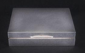 Walker & Hall Quality Silver Cigarette Box of Plain Form, with Cedar Wood Interior. Hallmark