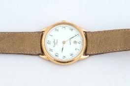 Cupillard Rieme - Gold Plated Date Just Quartz Gentleman's Wrist Watch, Fitted to a Calf Leather