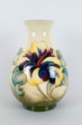 Moorcroft Ovoid Shaped Vase ' Hibiscus ' Various Colours, Including Yellow Pattern. c.1950's.