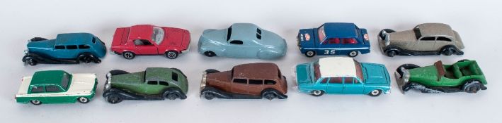 Dinky Mixed Lot Of 10 Loose Cars