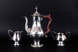 A Good Quality Silver Plated 3 Piece Coffee Service of The 1950's. Coffee Pot Stands 11.5 Inches