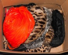 Collection Of Hats Including Ocelot, Persian Lamb & Feather