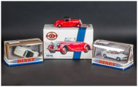 Dinky Collection Of 3 Cars Comprising DY-28 1969 Triumph Stag, DY-20 1965 Triumph TR4A-IRS, DY-S