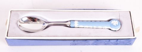 Wedgwood Blue Jasperware Preserve Spoon
