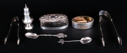 A Small Collection of Antique Silver and Silver Plated Items, 5 Items Silver and 2 Items Silver