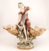 Royal Dux Very Fine Porcelain Art Nouveau Figural Table Centrepiece Model Number 1091. Circa 1900-