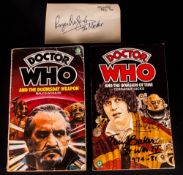 Dr Who Autographs Roger Delgardo 'The Master' Plus Tom Baker & Terrance Dicks-Scarce