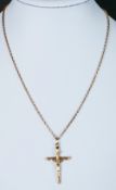 A 9ct Gold Pendant And Chain, The pendant in the form of a bust of an Egyptian Pharaoh. Both chain &