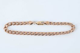 A 9ct Gold Curb Bracelet with Clasp. Fully Hallmarked. 8 Inches In Length. 12 grams.